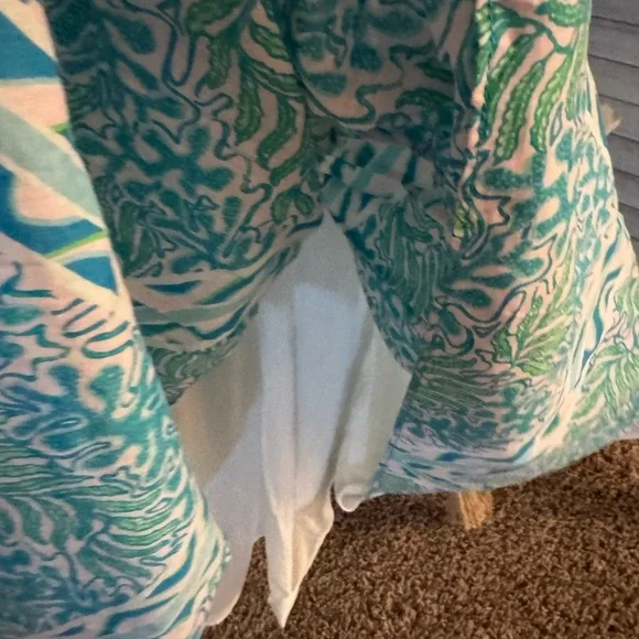 Lilly Pulitzer Vibrant Blue and Green Maxi Dress - Picture 11 of 11